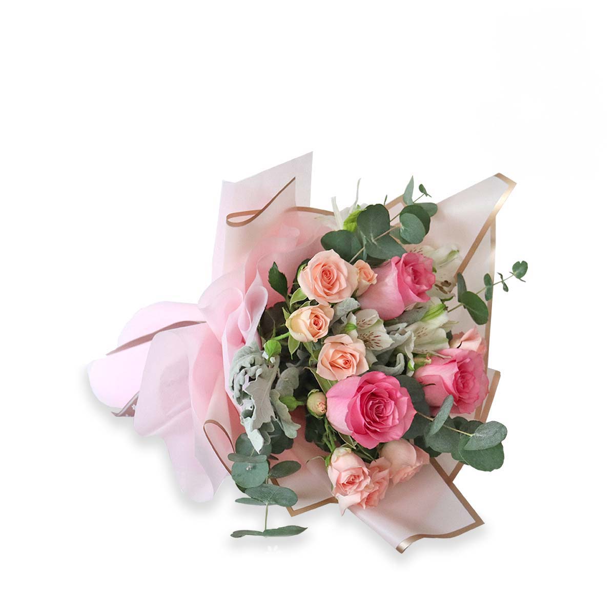 Sweet Romance (3 Dark Pink Roses & Ferrero Rochers 16pcs)